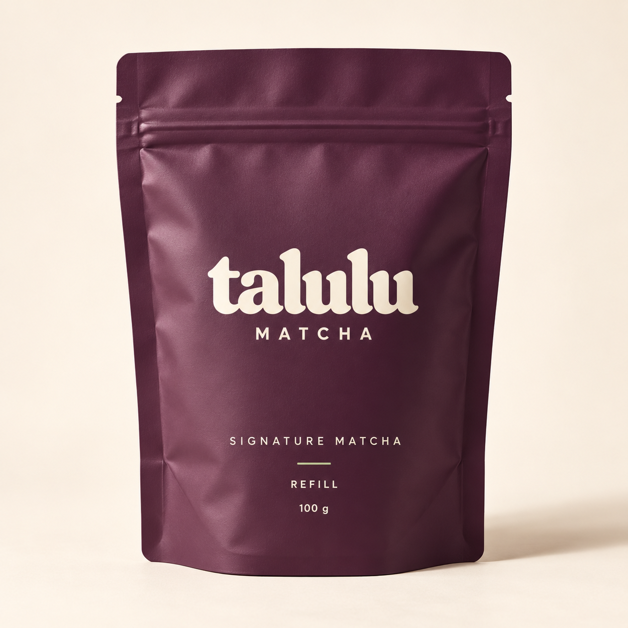 Plum Talulu Signature Matcha 100 g refill pouch